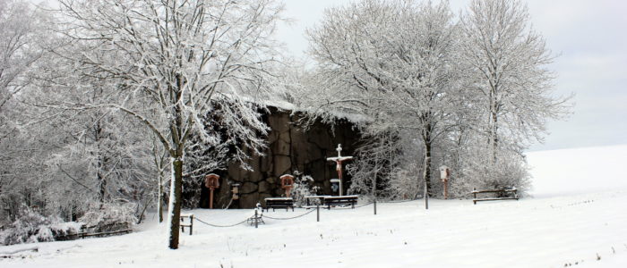 Bild: Der Bunkerkreuzweg im Winter